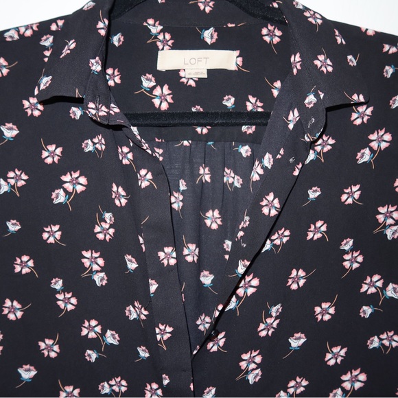 Loft Floral Blouse - Button Down - Picture 2 of 5